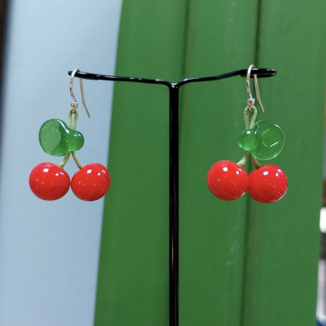 Boucles d'oreilles cerises